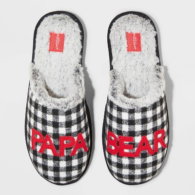 Men's Family Sleep Papa Bear Slippers - Wondershop™ Black S