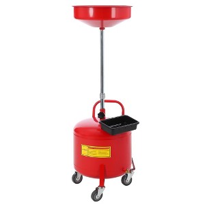 Waste Oil Drain Tank, 8 Gallon Portable Oil Drain Container, Air Operated Drainer for Oil Change, Fluid Fuel Transfer Drainage - 1 of 4