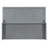 Queen Size Murphy Bed with Hydraulic Lift and Desk Design - 3 of 4