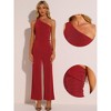 INSPIRE CHIC Women's Two Pieces Outfits One Shoulder Sleeveless Crop Top and Wide Leg Pants Sweatsuit - image 2 of 4