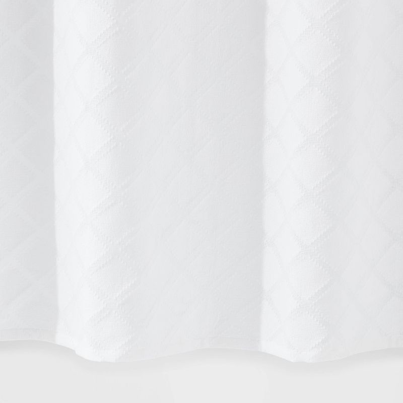 Dyed Clipped Diamond Shower Curtain White - Threshold&#8482;, 4 of 7