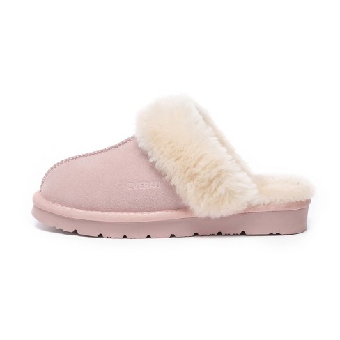 EVERAU Australia Women's Wigeon Fur Slippers - Water-Resistant, Cow Suede & Sheep Wool Lined