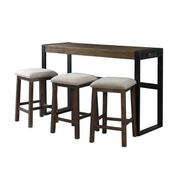 Enrico Multipurpose Bar Table Set Brown - Picket House Furnishings