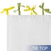 Awesome Home  Tabitha Ribbon Multi Color  Tie Top Curtains Pair - 3 of 4