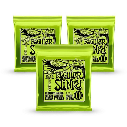 Ernie Ball Mighty Slinky Nickel Wound 8.5-40 Electric Guitar Strings 3-pack  8.5 - 40 : Target