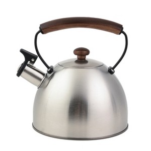 SharpChef Whistling Stovetop Tea Kettle,Food Grade Stainless Steel, Cool Touch Real Wood Handle, Fast Boil, for Gas, Electric, and Glass Ranges - 2.5L - 1 of 4