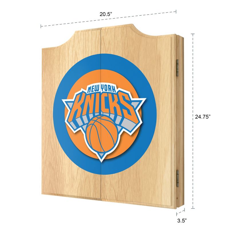 New York Knicks Logo Dart Board Cabinet Set, 4 of 6
