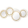 HOMCOM Metal Wall Art, 42.25" Circle Mirror Decor, Modern Round Wall Mirror for Living Room, Bedroom and Dining Room, Gold - 4 of 4
