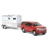 Greenlight Collectibles 1/64 2021 Chevrolet Tahoe, Cherry Red, with Horse Trailer 32230-C - 2 of 4