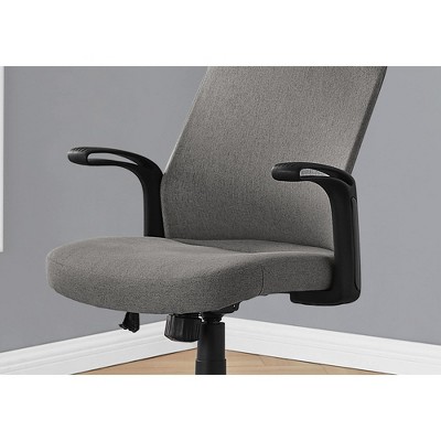 Gray High Back Leather Executive Swivel Office Chair