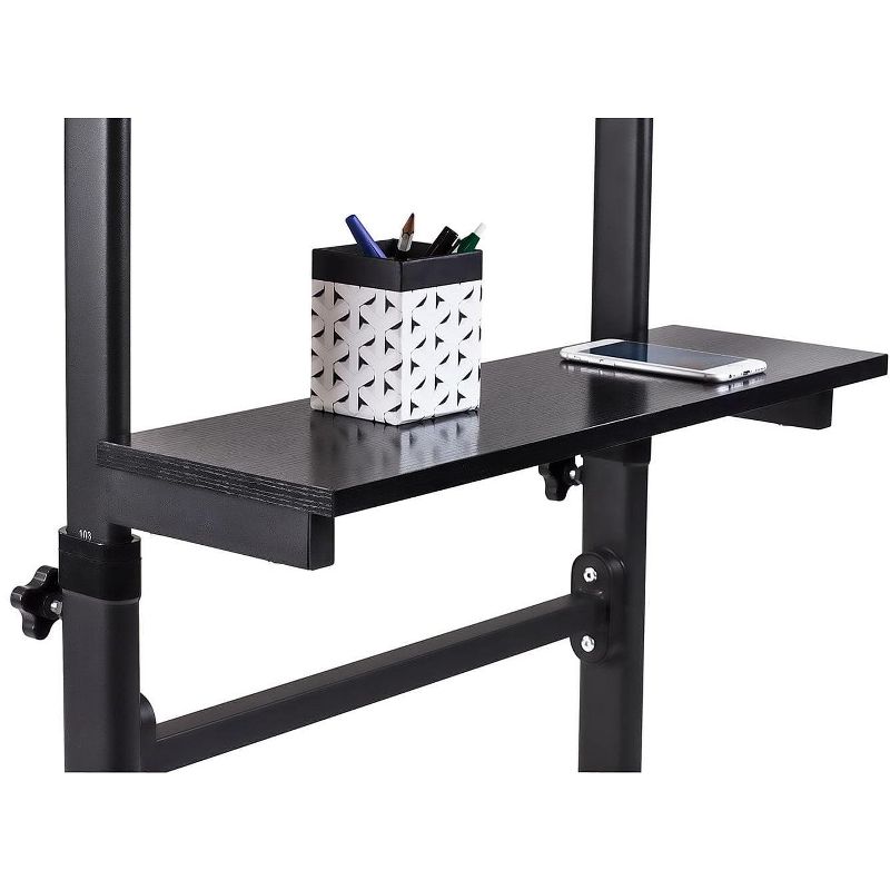 Mount-It! Mobile Stand Up Desk | Portable Podium and Presentation Lectern Height-Adjustable Multi-Purpose Standing Workstation | Black, 3 of 12