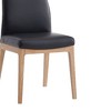 19" Raquan Dining Chair Black Leather and Walnut Finish - Acme Furniture: Elegant Armless Design, Wood & Metal Frame, Easy Care - 3 of 4