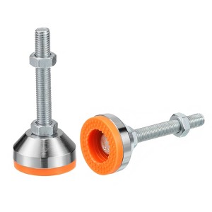 Unique Bargains Carbon Steel Non-Skid Adjustable Furniture Table Feet Leveling Feet 2 Pcs - 1 of 4