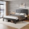 NicBex Full/Queen/King Vintage Bed Frame with High Wooden Headboard,Modern Platform Bed for Bedroom,No Box Spring Needed - 2 of 4