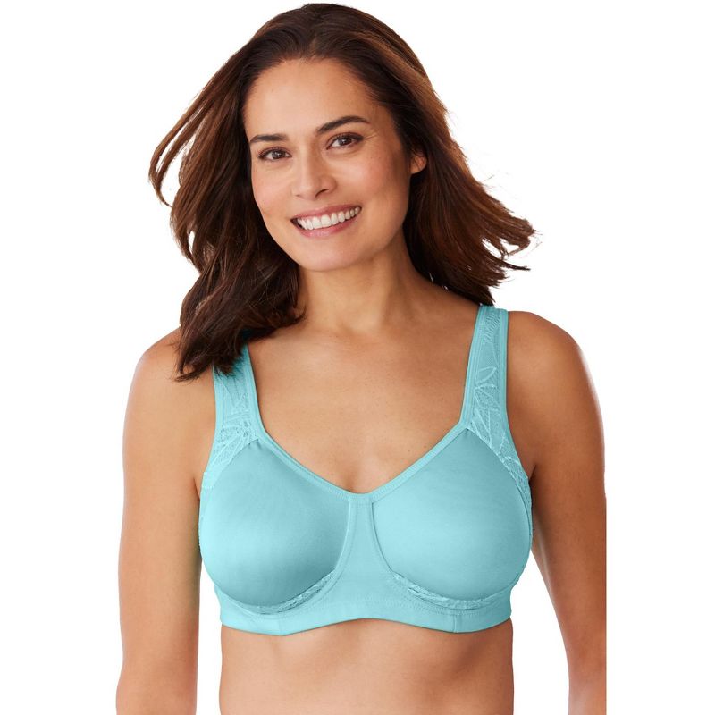 Comfort Choice Women's Plus Size Lace Out Wire Bra, 1 of 1