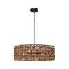 LNC Despampanante 5-Lights 26" Traditonal Drum Chandelier, Natural and Matte Black - 4 of 4