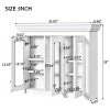 Grungis Wall Mounted Bathroom Storage Cabinet,Medicine Cabinet with Mirror and  Shelves,Storage Cabinet for Bathroom,White - 3 of 4