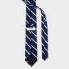 Men's Striped Neck Tie - Goodfellow & Co™ Navy & White - 2 of 3