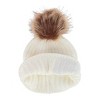 David & Young Women's Mama Bear Beanie Hat with Plaid Patch and Pom - 2 of 4