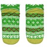 Dr. Seuss Socks The Grinch Socks Women's Grinch Face Fair Isle Sweater Knit Plush Fleece Lined Non-Slip Cozy Slipper Crew Socks Green - 4 of 4