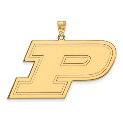 Black Bow Jewelry 10k Yellow Gold Purdue Boilermakers NCAA Extra Large Pendant