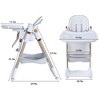 Lycvki Adjustable Baby High Chair 0-6 Years with Safety Belt and Lockable Wheels - 3 of 4