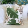 ChicFurnit Bed Pillows Autumn Leaf Home Pillow Velvet Decor Pillow with Hidden Zipper Cotton Pillows for Living Room Decoration, Green, 20"*1"*20" - 2 of 4