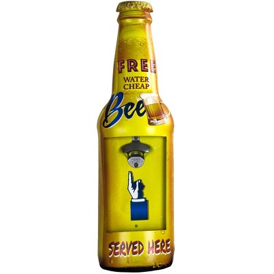 Free Beer Bottle Opener and Cap Catcher Yellow - Crystal Art Gallery