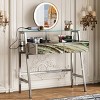 AZL1 Life Concept Dressers Modern LED Mirror Vanity Lighting System Multi Layer Storage Bedroom Furniture, Silver, 33.9"*19.7"*48.8" - 2 of 4