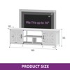 LED TV Stand for 70 Inch TV, Farmhouse Entertainment Center with Storage Cabinets and Charging Station , TV Media Console For Living Room - 2 of 4