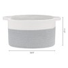 Unique Bargains Woven Handcrafted Cotton Rope Decorative Storage Basket 19" x 13.5" x 11" - 2 of 4