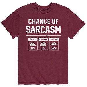 Men's - Instant Message - Chance Of Sarcasm Forecast Short Sleeve Graphic T-Shirt - 1 of 4