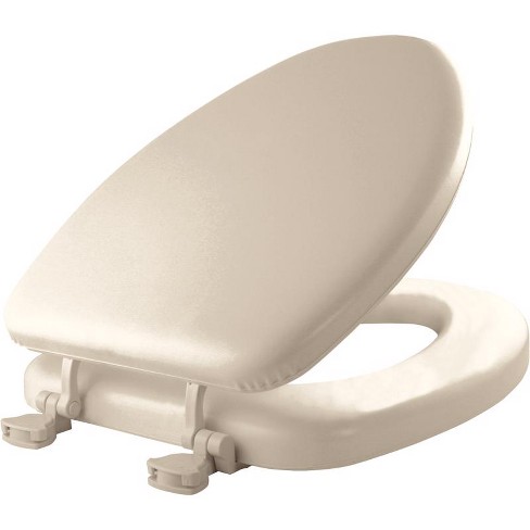 Elongated Cushioned Vinyl Toilet Seat Never Loosens Chrome Hinges White -  Mayfair By Bemis : Target