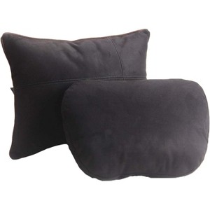 TruAIR Car Headrest Pillow Set with Lumbar Support and Soft Suede Cushion Filling - 1 of 4