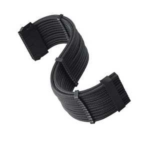 SilverStone Technology  SST-PP07E-MBB 24pin black sleeve extension cable 18AWG black cable comb x 4 - 1 of 4