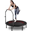 Jump Into Fun 40inch Foldable Mini Trampoline Comes with N-shaped handle three adjustable levels For Indoor and Outdoor Use - 4 of 4