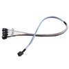 SilverStone Technology 36 pin MiniSAS SFF-8643(Target) to SATA 7pin(HOST)+SIDEBAND cable 0.6M - 2 of 4