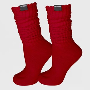 LECHERY Unisex Scrunch Slouchy Woven Tab Socks (1 Pair) - 1 of 4