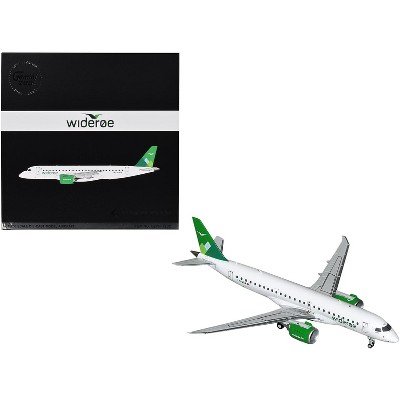 Embraer E190-E2 Commercial Aircraft "Wideroe" (LN-WEA) White with Green "Gemini 200" Series 1/200 Diecast Model by GeminiJets