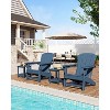 GustoWave Outdoor Adirondack Chairs, HDPE Plastic Patio Chairs for All Weather, Fire Pit Chair with Wide Armrests & Slatted Back - 3 of 4