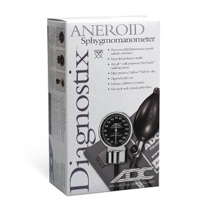 ADC Large Adult Cuff Arm Aneroid Sphygmomanometer Unit 2-Tubes Black 1 Each - 1 of 4