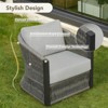 Spruce & Spring Outdoor Wood Patio Furniture Swivel Chair - 2 of 3