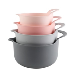 COOK WITH COLOR Mixing Bowls with Pour Spouts and Handles 4 Piece - 1 of 4