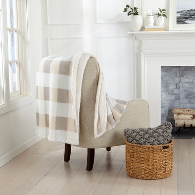 Plush Throw Blanket with Faux Shearling Reverse - Great Bay Home