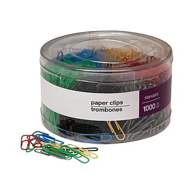 MyOfficeInnovations #1 Size Vinyl-Coated Paper Clips 1000/Tub 480108
