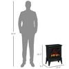 NicBex Freestanding Electric Fireplace 18 Inch Heater Stove Fireplace with 3D Realistic Flame and Overheating Protection - 3 of 4
