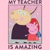 Girl's Peppa Pig Madame Gazelle My Teacher is Amazing T-Shirt - 2 of 4