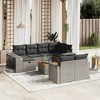 vidaXL Garden Sofa Set Grey PE rattan Large UV-resistant materials - 2 of 4