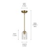 Kichler Lighting Winslow 1 - Light Pendant in  Natural Brass - 2 of 4