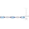 EVERLY JEWELRY | Sterling Silver 10 1/5 CT TGW Sky Blue Topaz Sapphire White Topaz Bracelet, 7.25 inch - 2 of 4